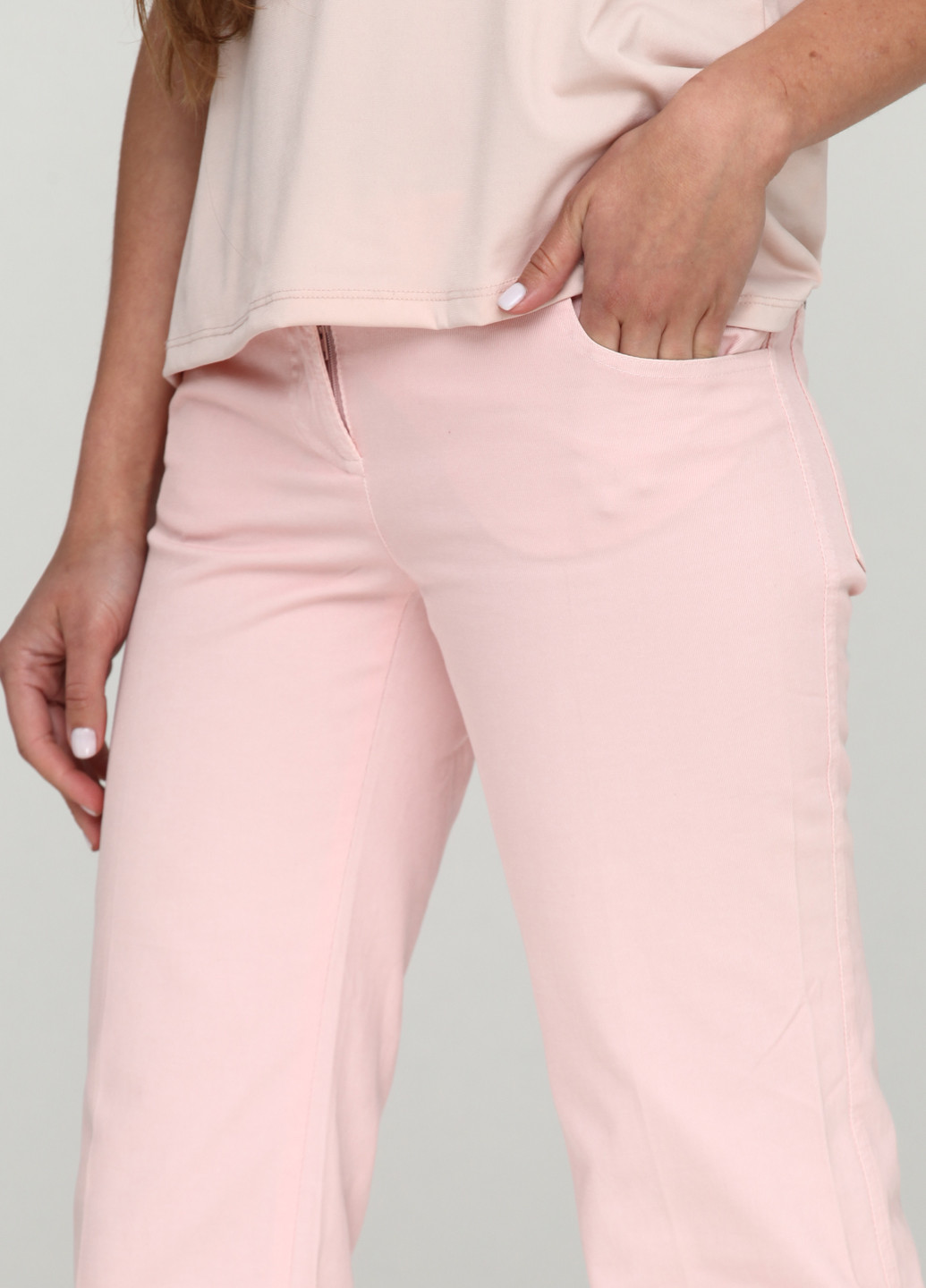 Джинси Patrizia Pepe однотонні світло-рожеві джинсові