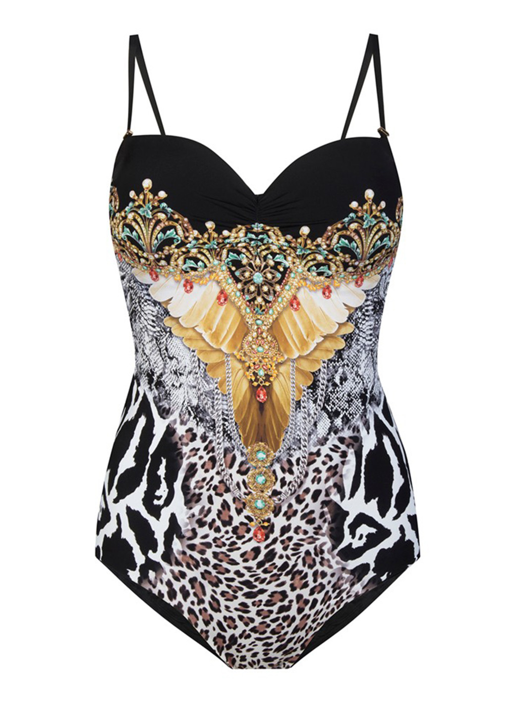 Комбинированный летний купальник слитный Marc & André