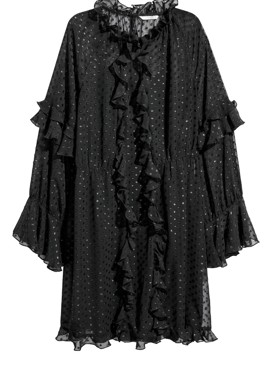 Чорна кежуал сукня H&M в горошок