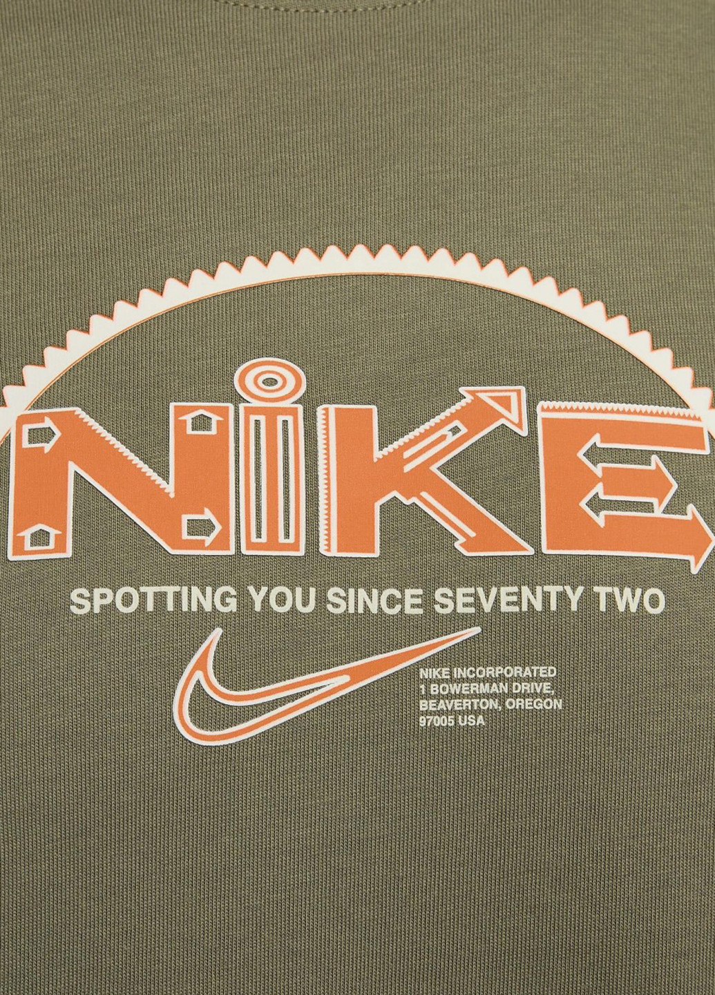 Хаки (оливковая) футболка Nike M NK TEE GU TYPE SP24