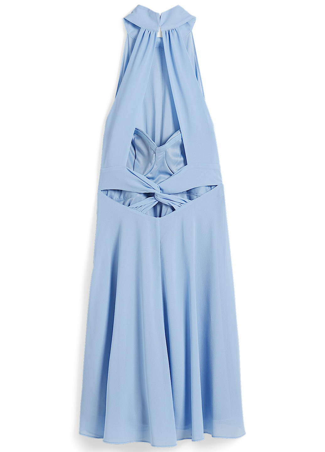 Блакитна коктейльна, кежуал сукня C&A однотонна