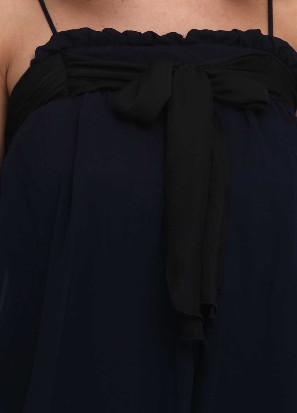 Темно-синее коктейльное платье Zara однотонное