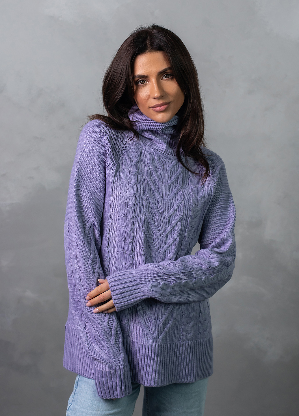 Сиреневый демисезонный свитер женский Bakhur Джемпер