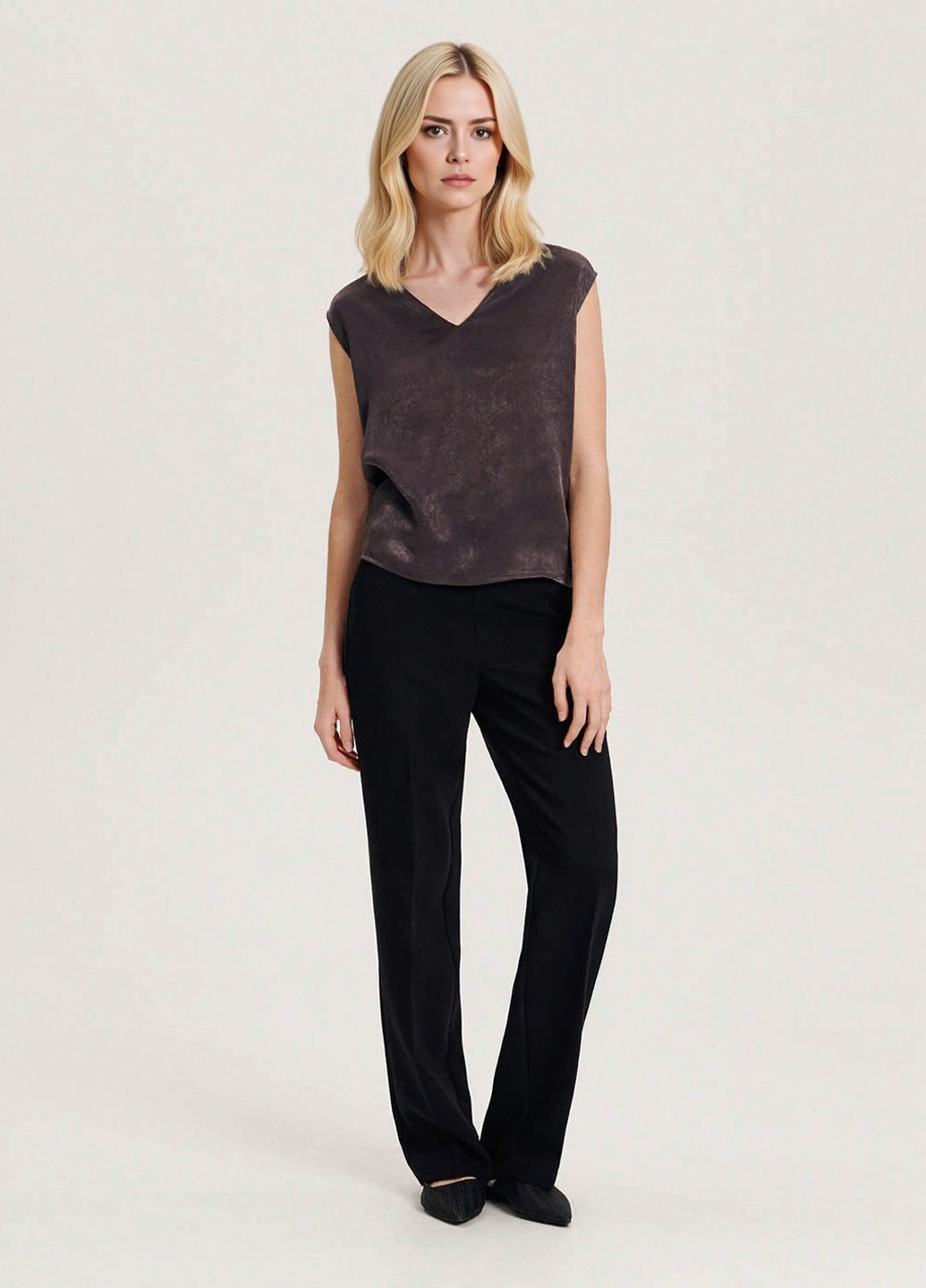 Тёмно-серая блуза Reserved