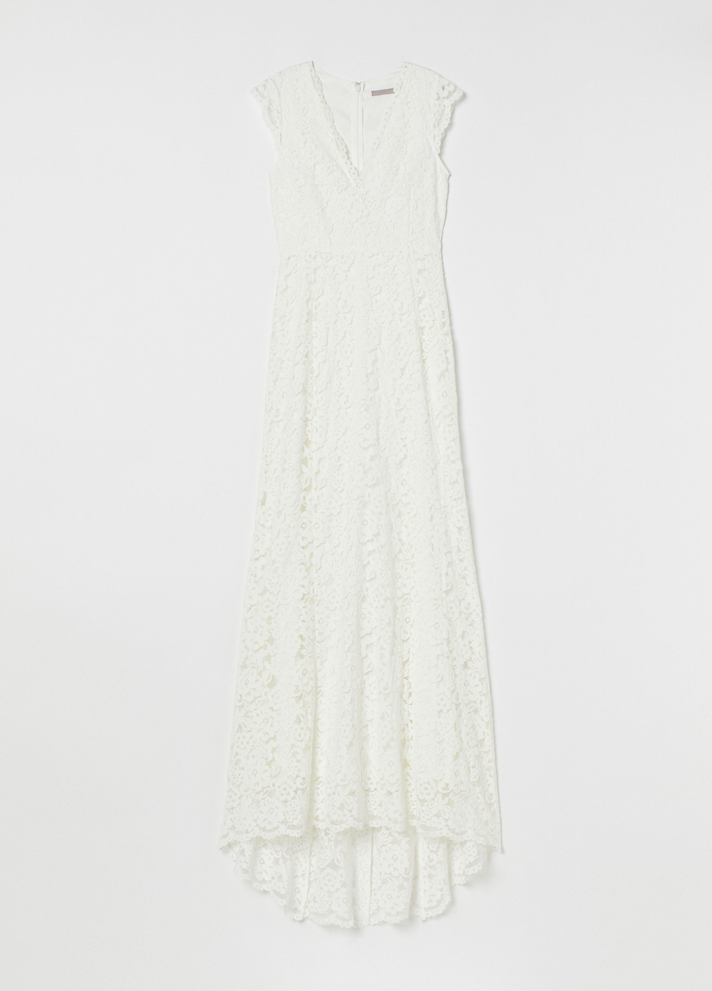 Белое вечернее платье а-силуэт H&M однотонное