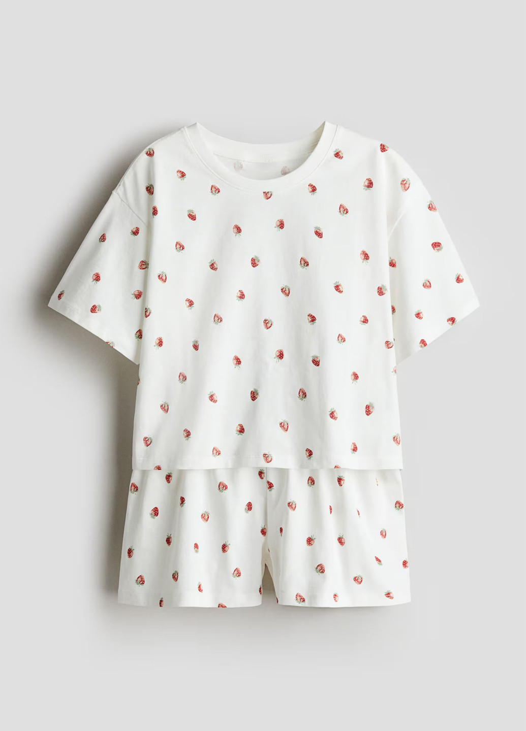 Біла всесезон піжама (футболка, шорти) футболка + шорти H&M