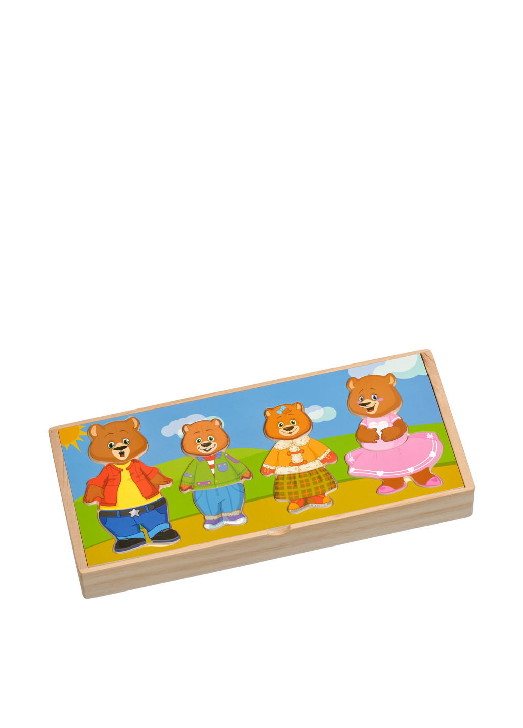 Игровой набор Четыре медведя, 31.5x13.5x3.5 см Игрушки из дерева (81043310)