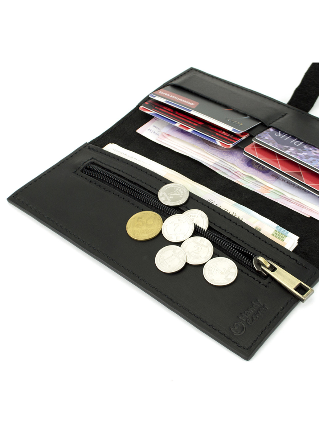 Жіночий подарунковий набір №45 чорний (гаманець, обкладинка, ключниця) в коробці HandyCover (206521419)