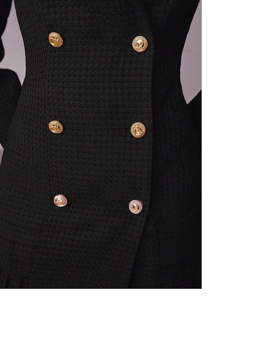 Чорна ділова, кежуал сукня сукня-жакет SHEIN однотонна