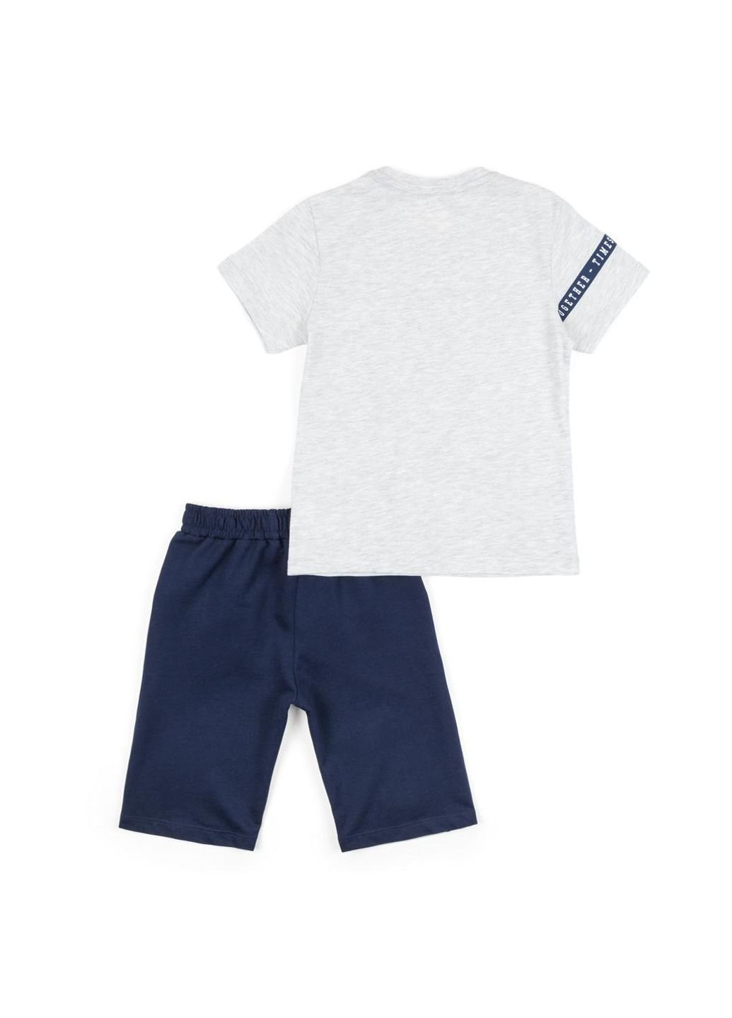 Темно-синій літній набір дитячого одягу "perfect" (11855-134b-gray) Breeze