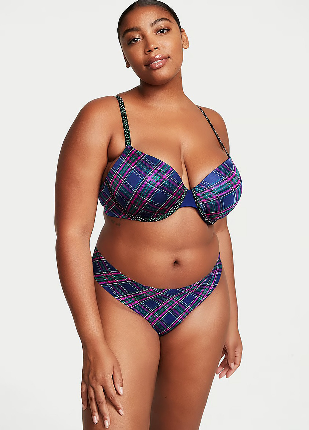 Синий корбей бюстгальтер Victoria's Secret с косточками полиамид