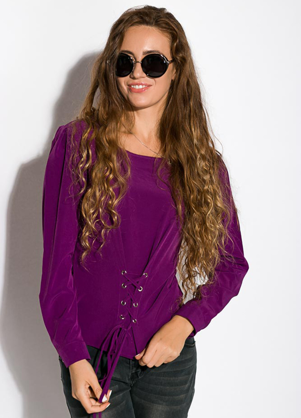 Пурпурная демисезонная блуза Time of Style