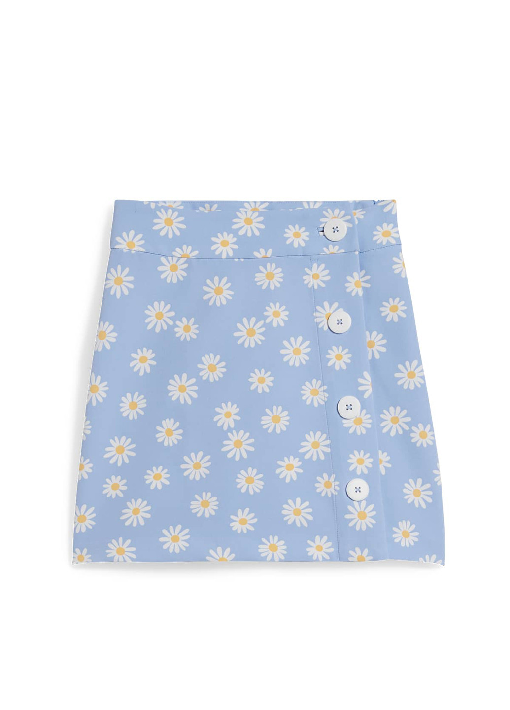 Голубая кэжуал цветочной расцветки юбка C&A