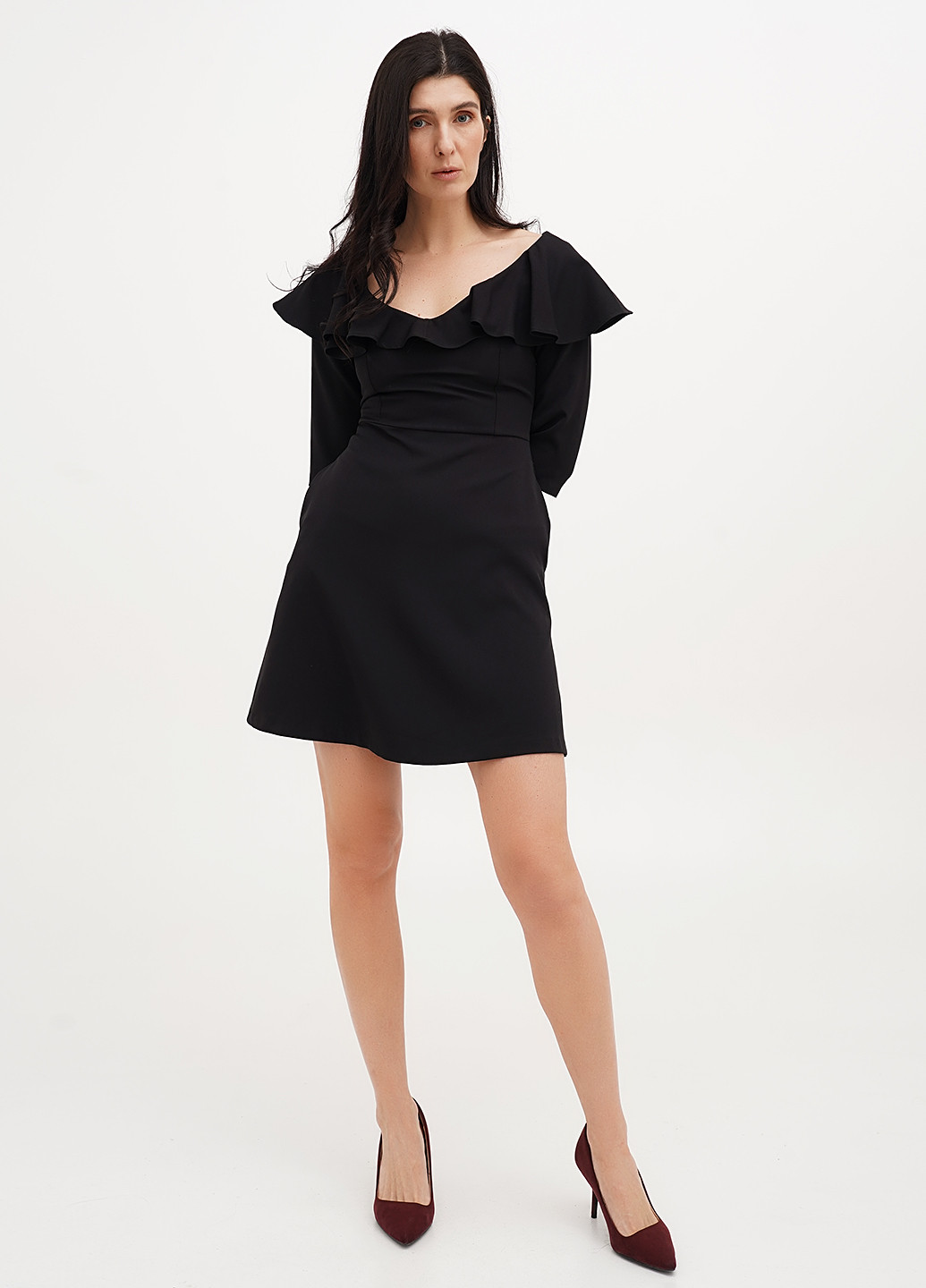 Черное кэжуал платье Babylon однотонное