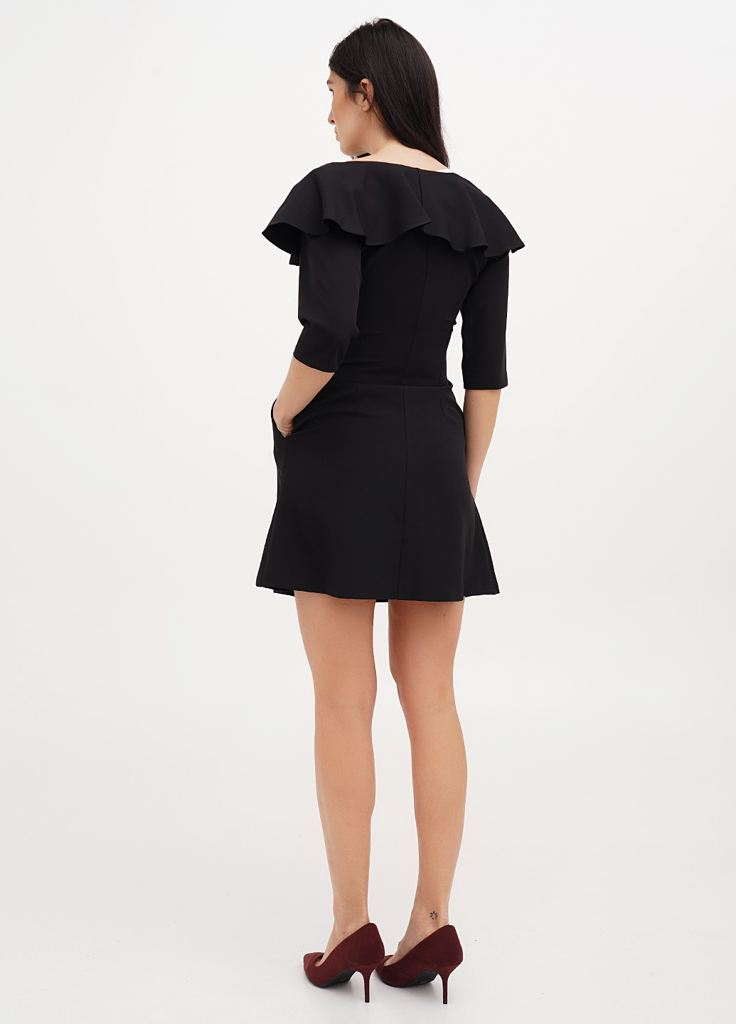 Черное кэжуал платье Babylon однотонное