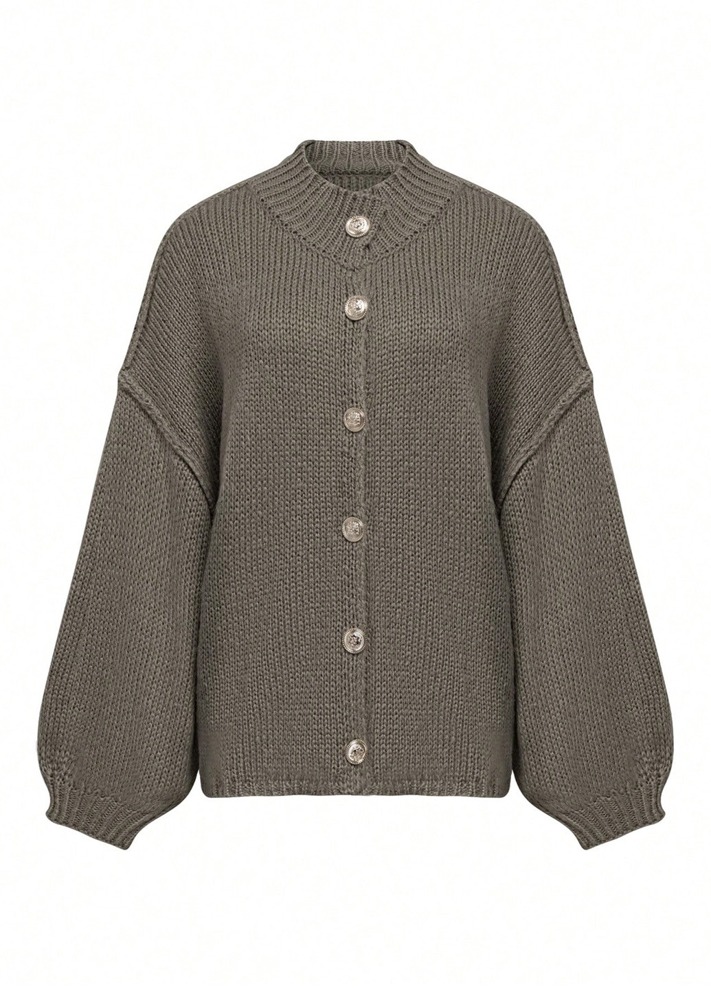 Коричневый демисезонный кардиган SHEIN