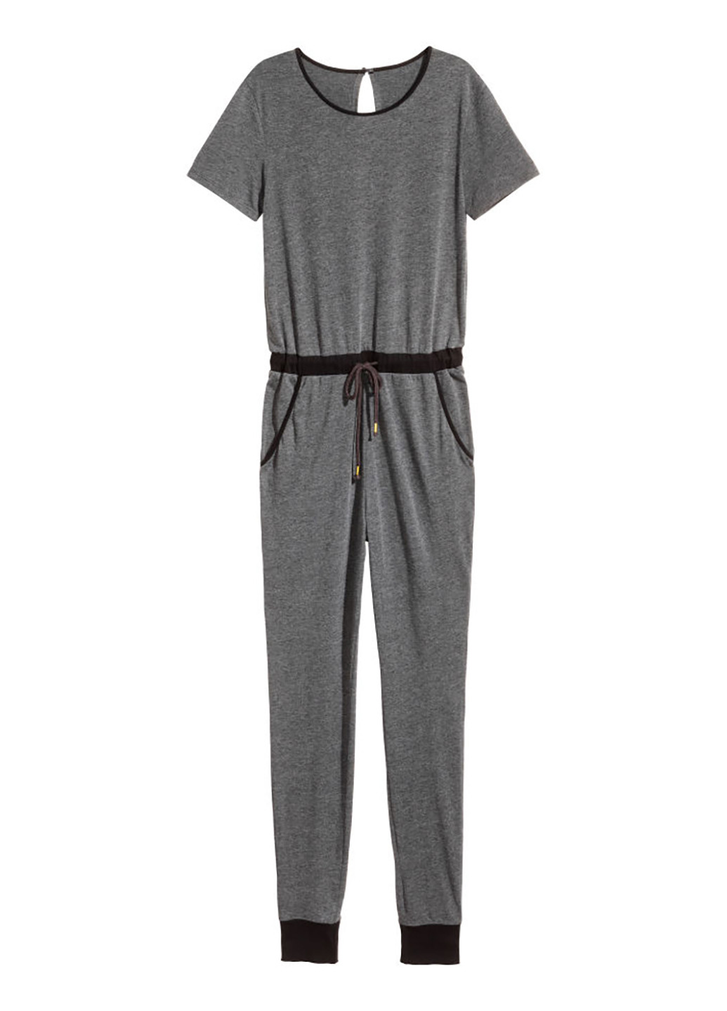 Комбинезон H&M комбинезон-брюки однотонный серый кэжуал хлопок