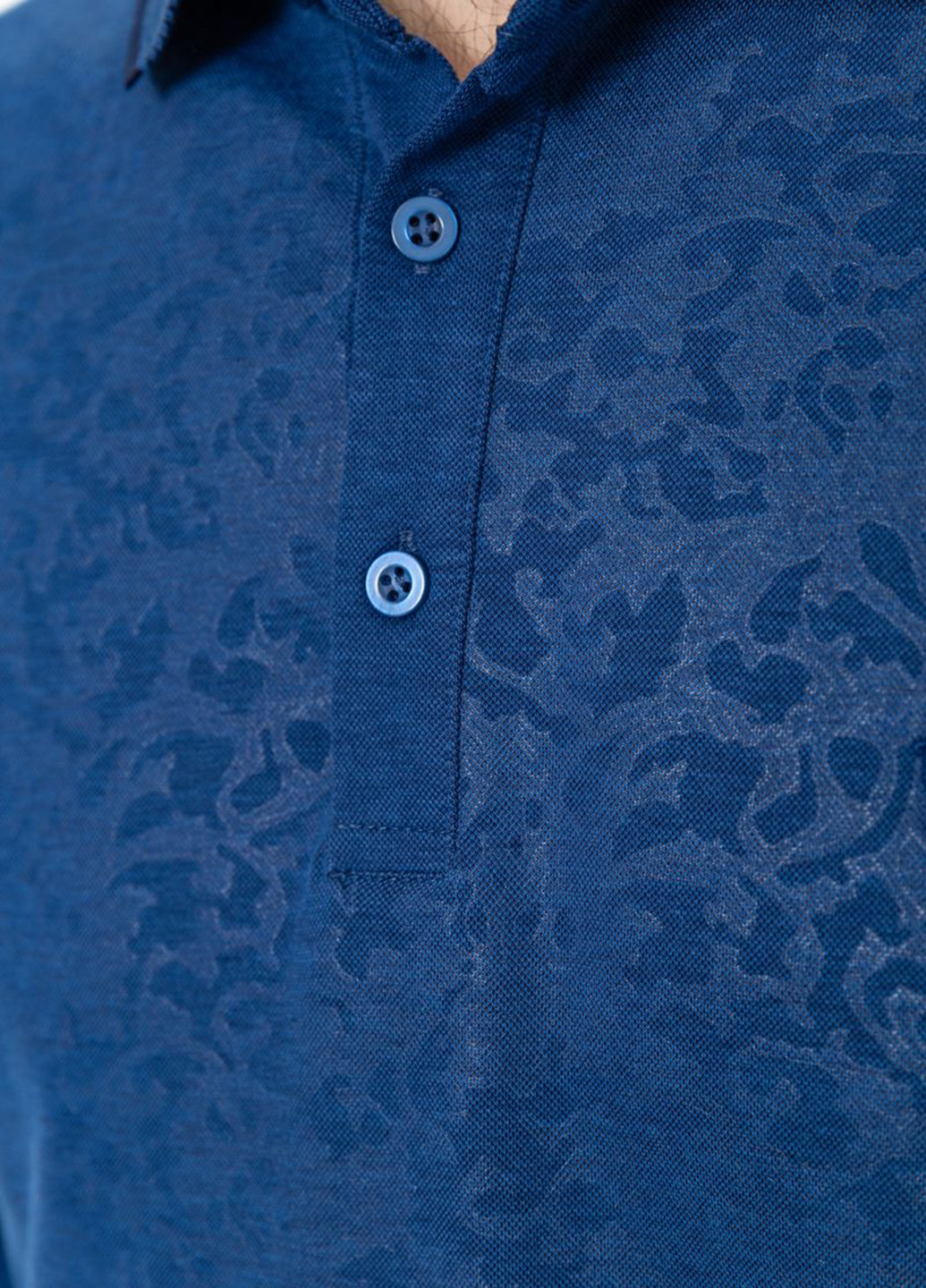 Синяя футболка-поло для мужчин Ager с абстрактным узором