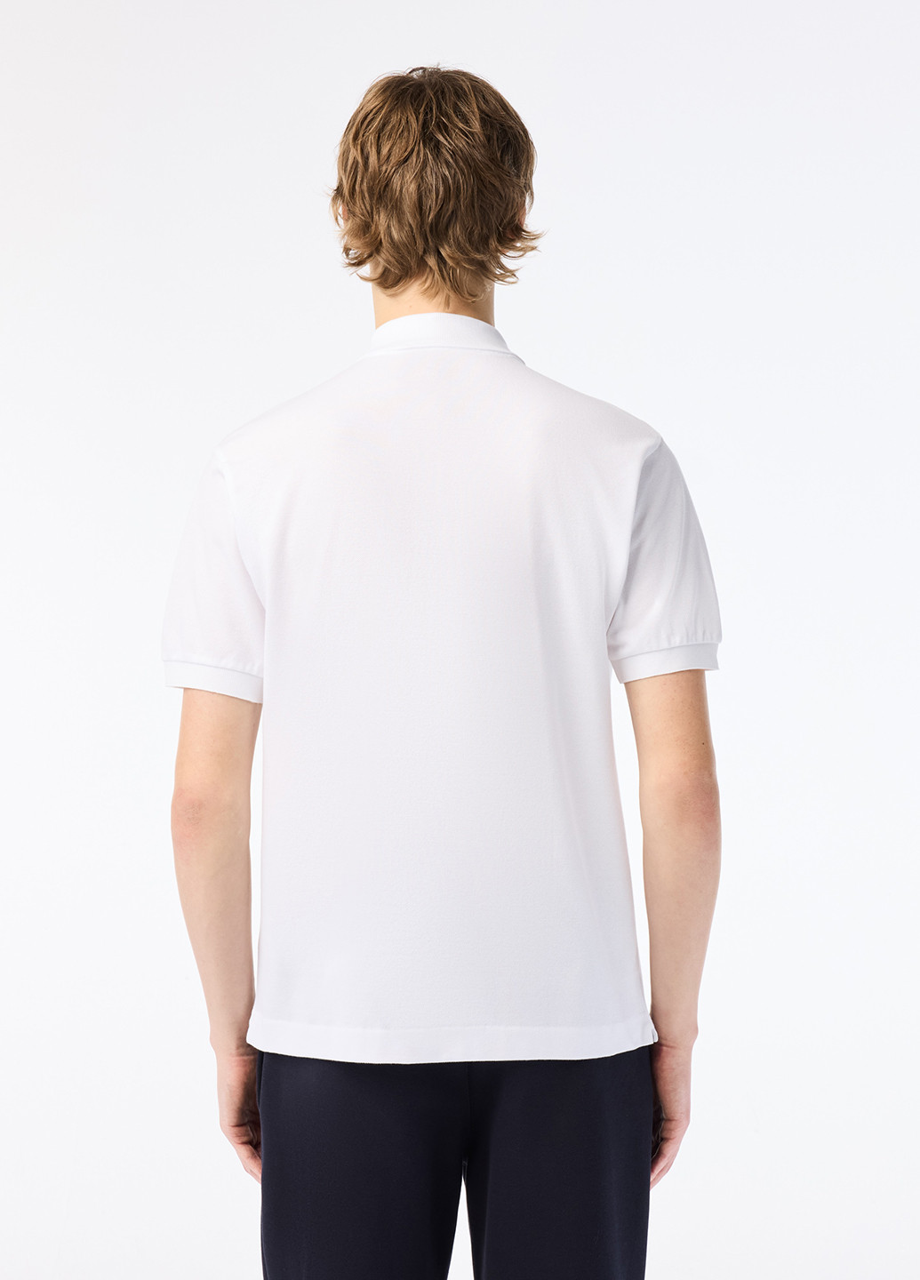 Белая футболка-поло для мужчин Lacoste с логотипом