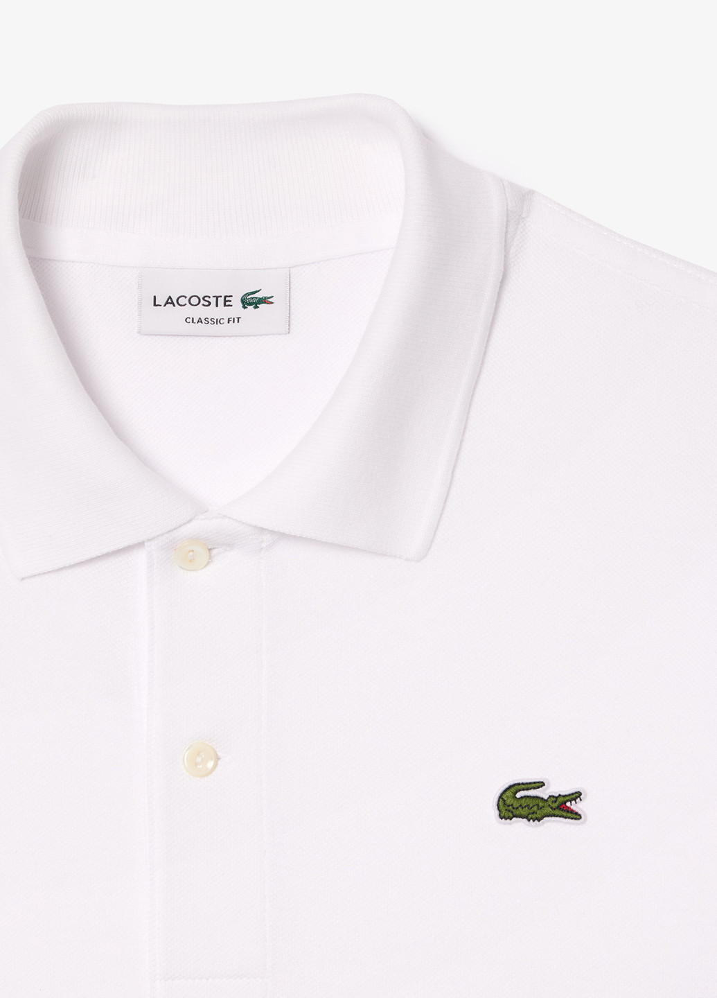 Белая футболка-поло для мужчин Lacoste с логотипом