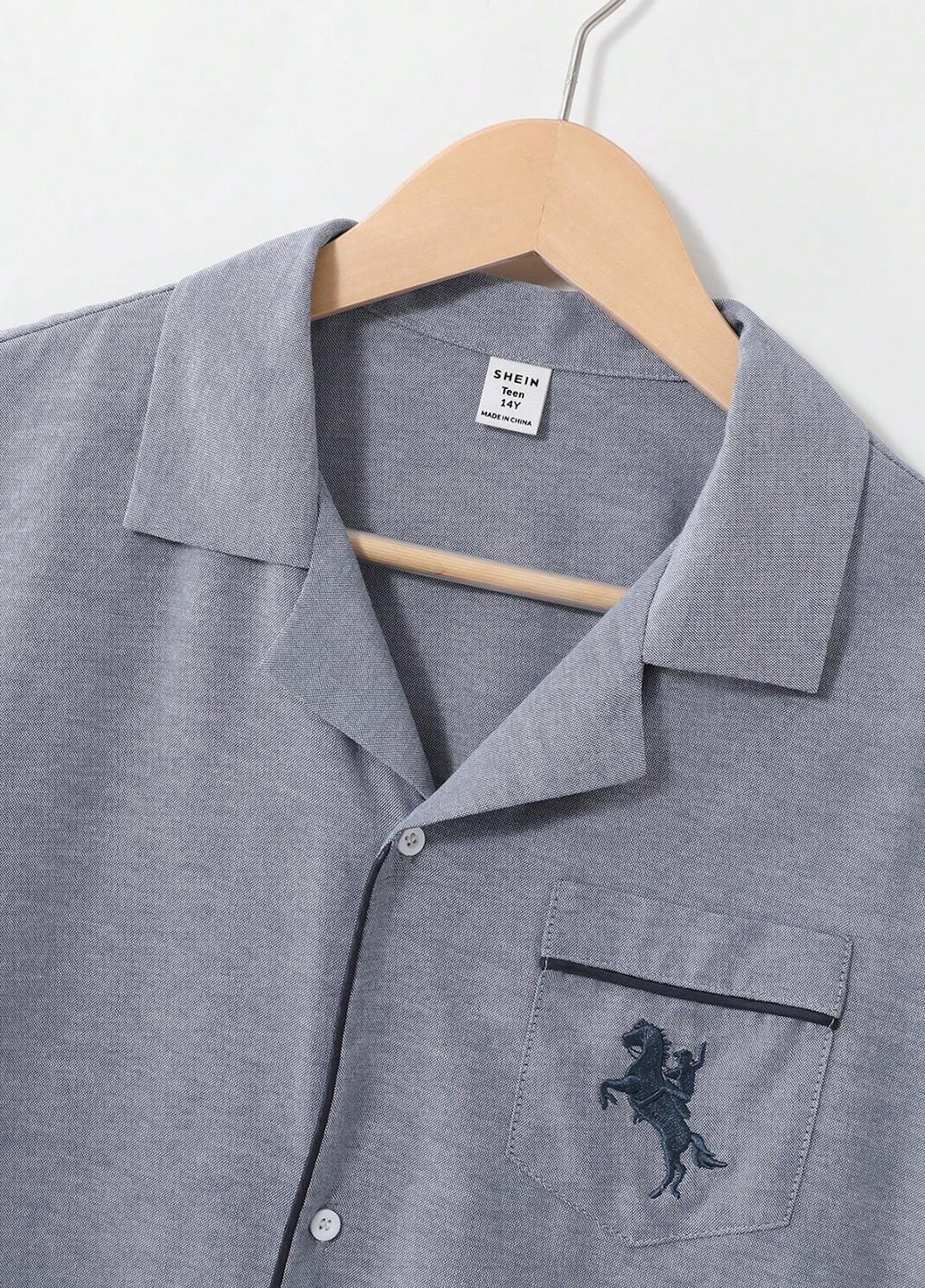 Сіра всесезон піжама (сорочка, шорти) сорочка + шорти SHEIN