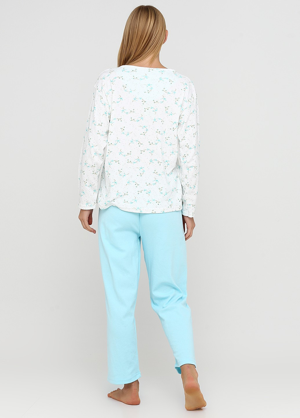 Мятная зимняя комплект плотный трикотаж (свитшот, брюки) Glisa Pijama