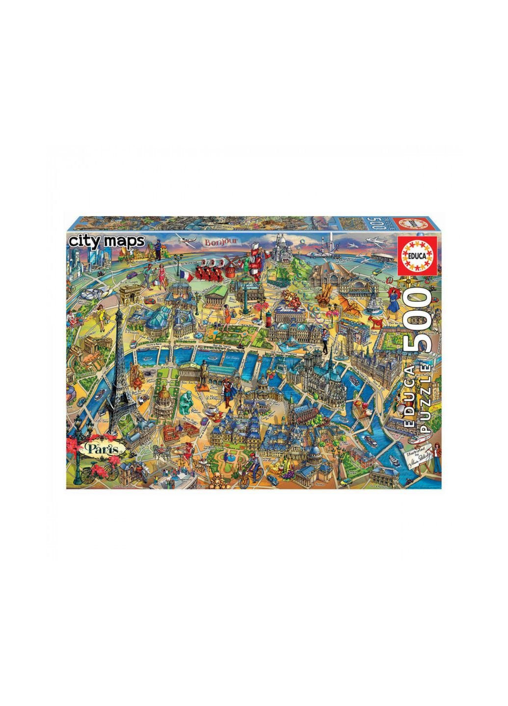 Пазл Карта Парижа 500 элементов (6336990) Educa (252406714)