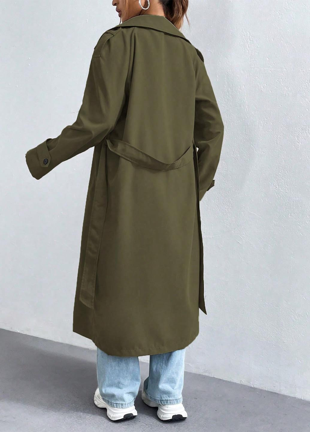 Плащ SHEIN тренчкот на пуговицах демисезон (366071439)