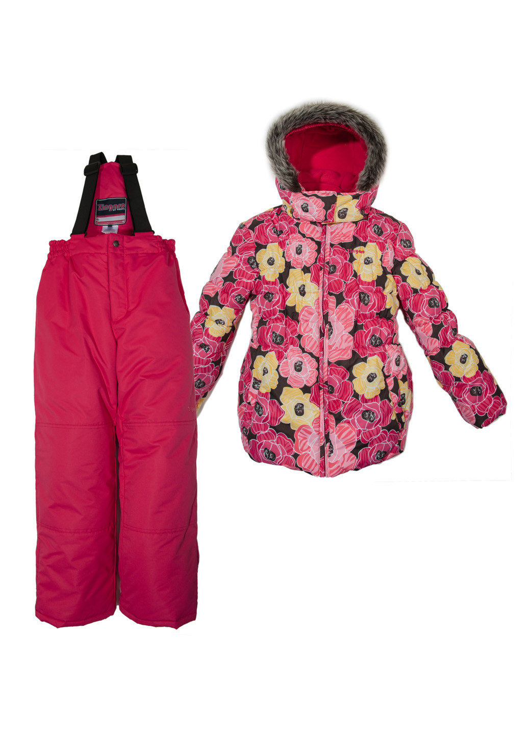 Рожевий демісезонний / зимній комплект (куртка, комбінезон) Zingaro by Gusti