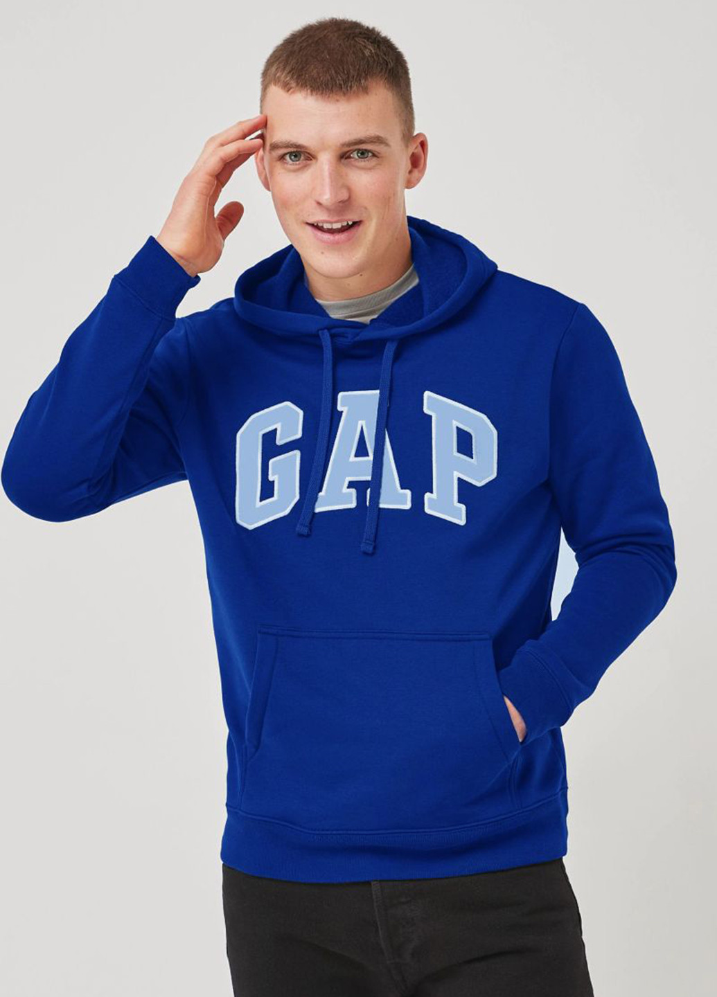 Худі Gap логотипи сині кежуали трикотаж, бавовна