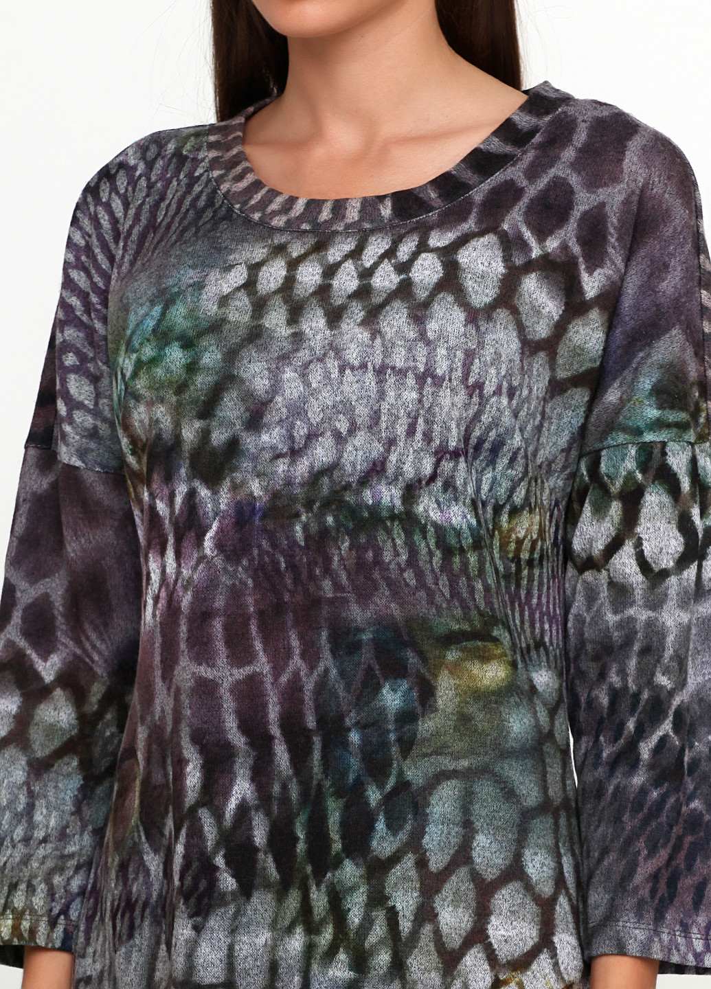 Темно-серое кэжуал платье футляр Elton с абстрактным узором