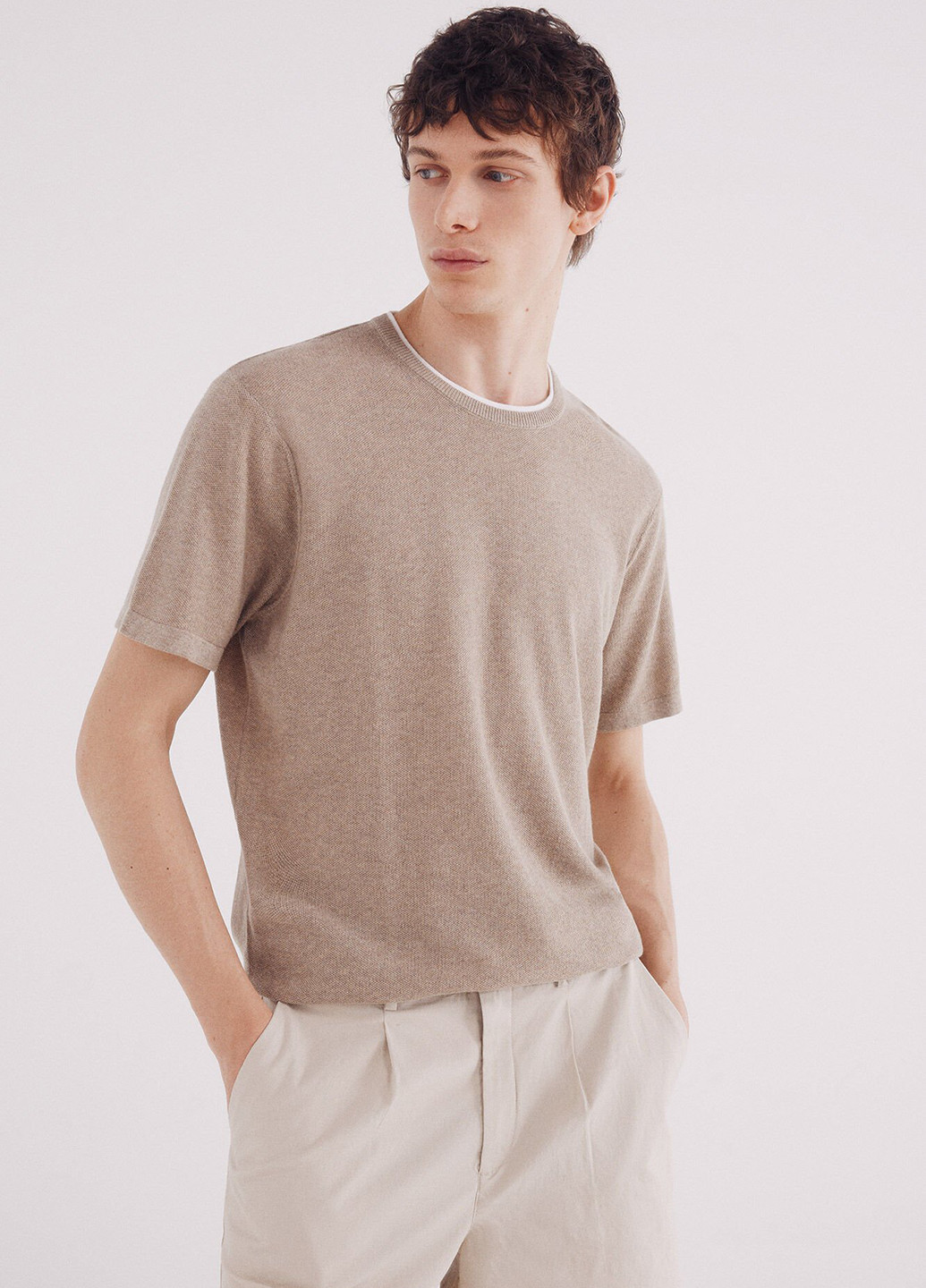 Коричневая футболка Springfield