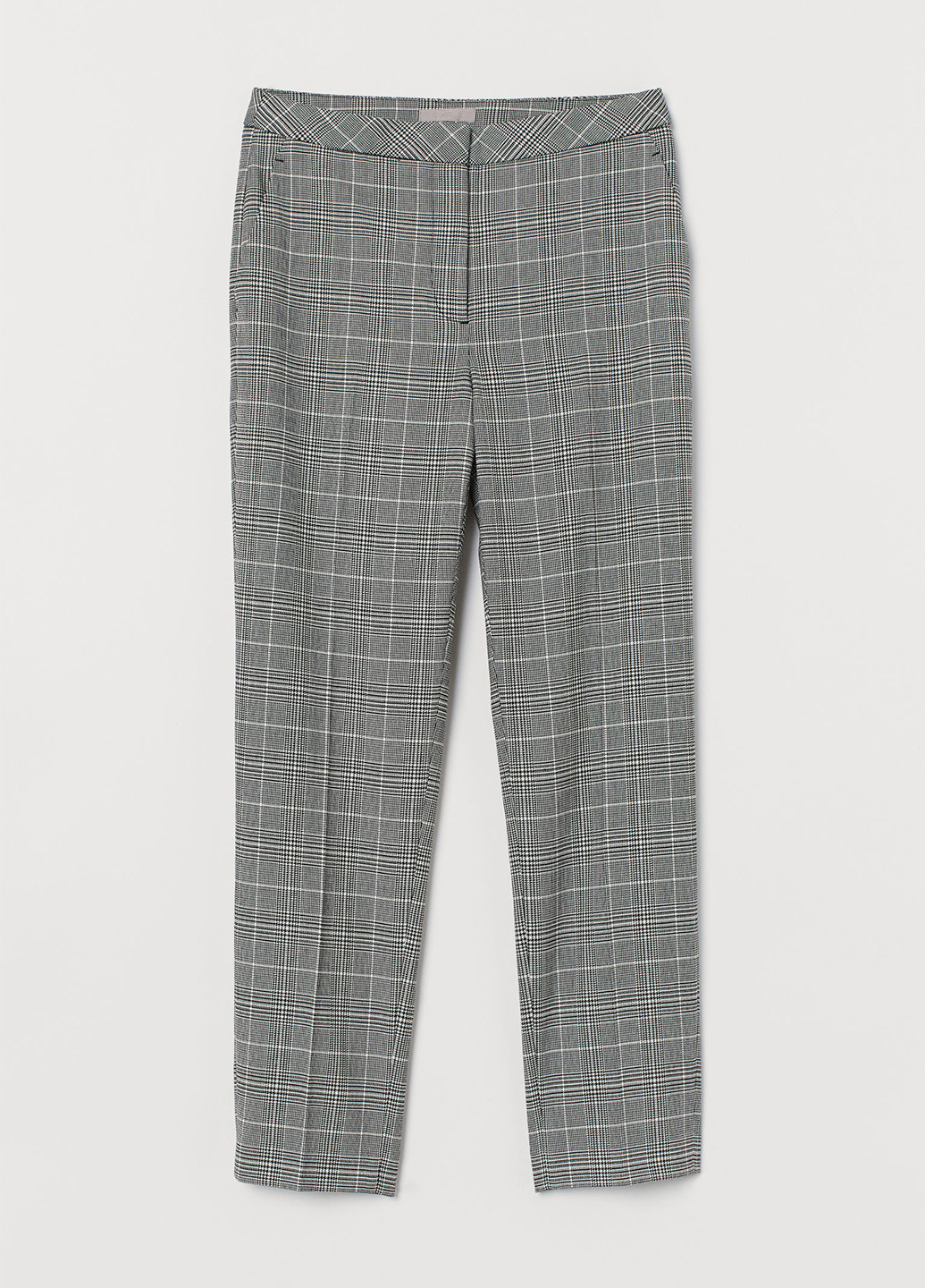Черно-белые классические демисезонные классические брюки H&M+