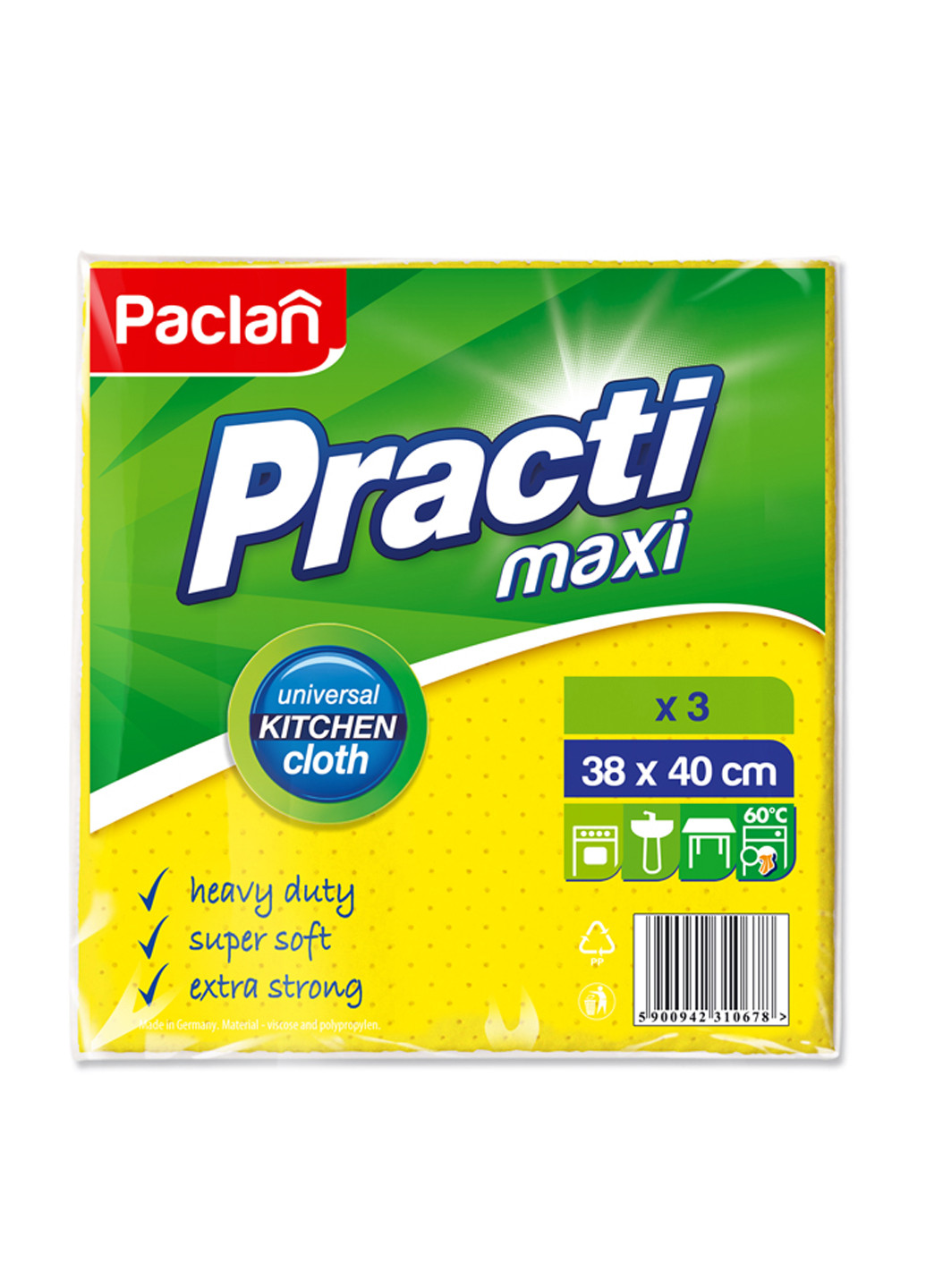 Салфетка Practi Maxi (3 шт.), 38х40 см Paclan (30996013)