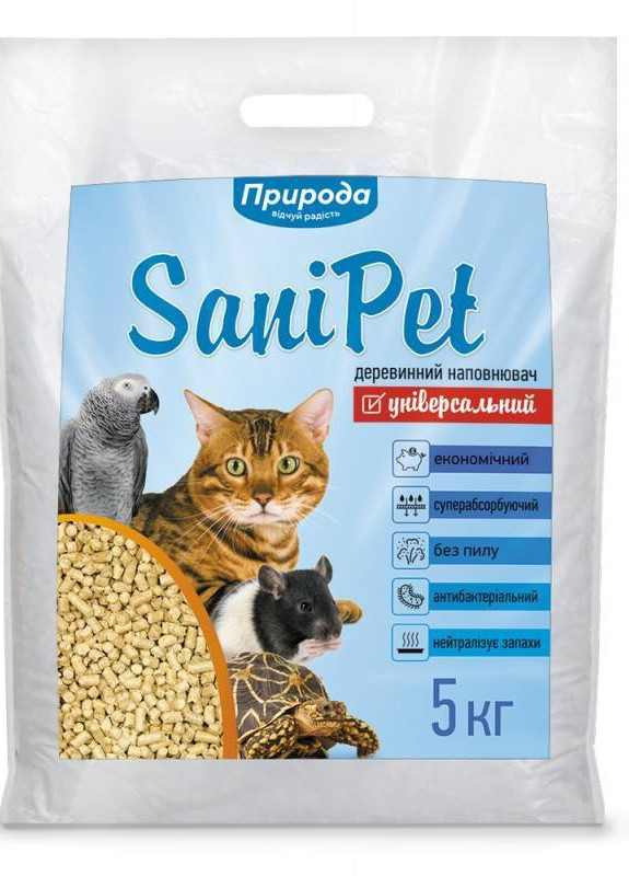 Sani Pet Наповнювач для кішок універсальний 5 кг Природа (246275264)