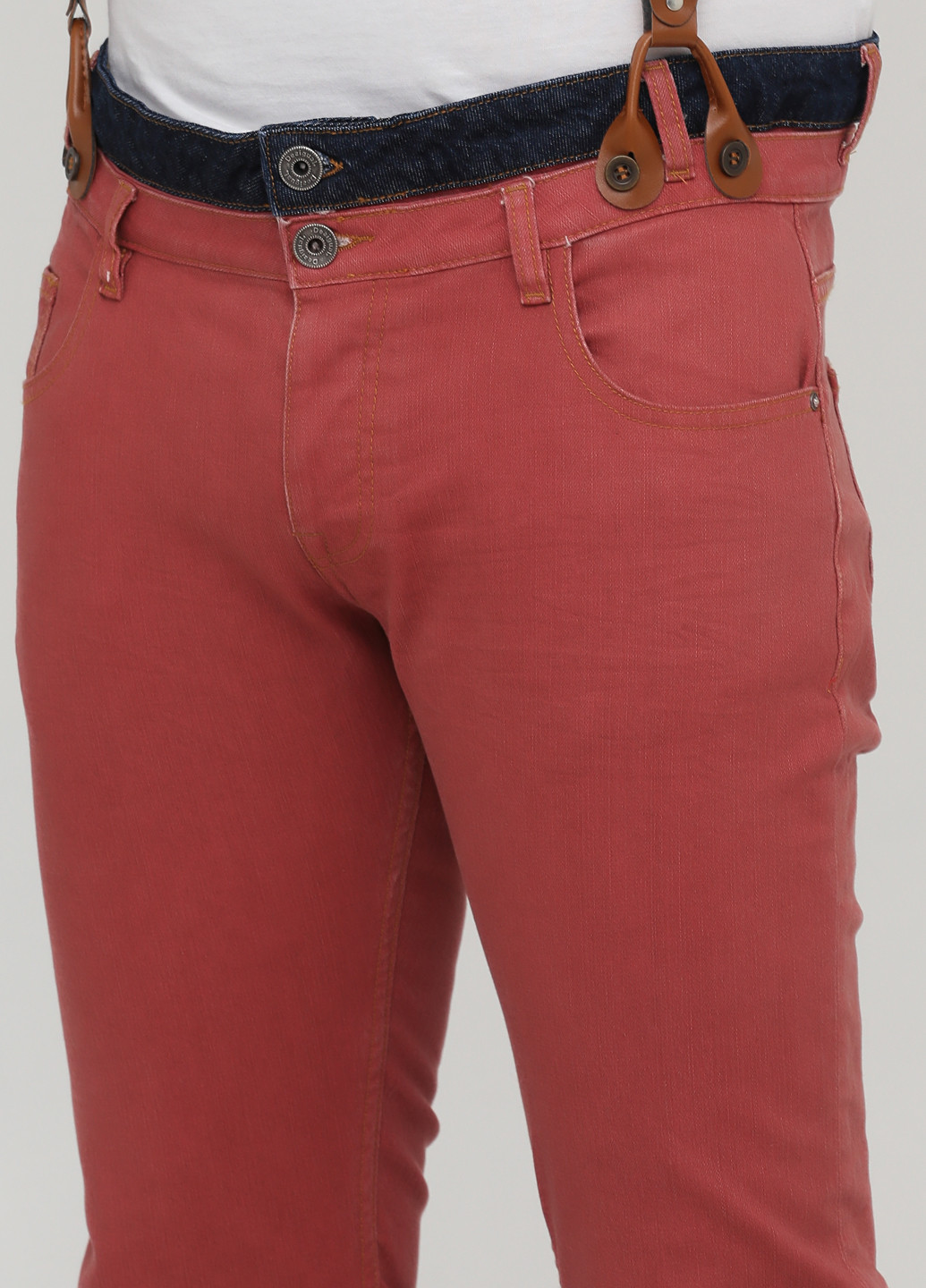 Терракотовые демисезонные прямые джинсы Desigual