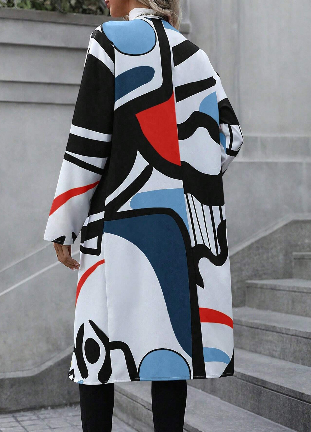 Комбинированное демисезонное Пальто SHEIN