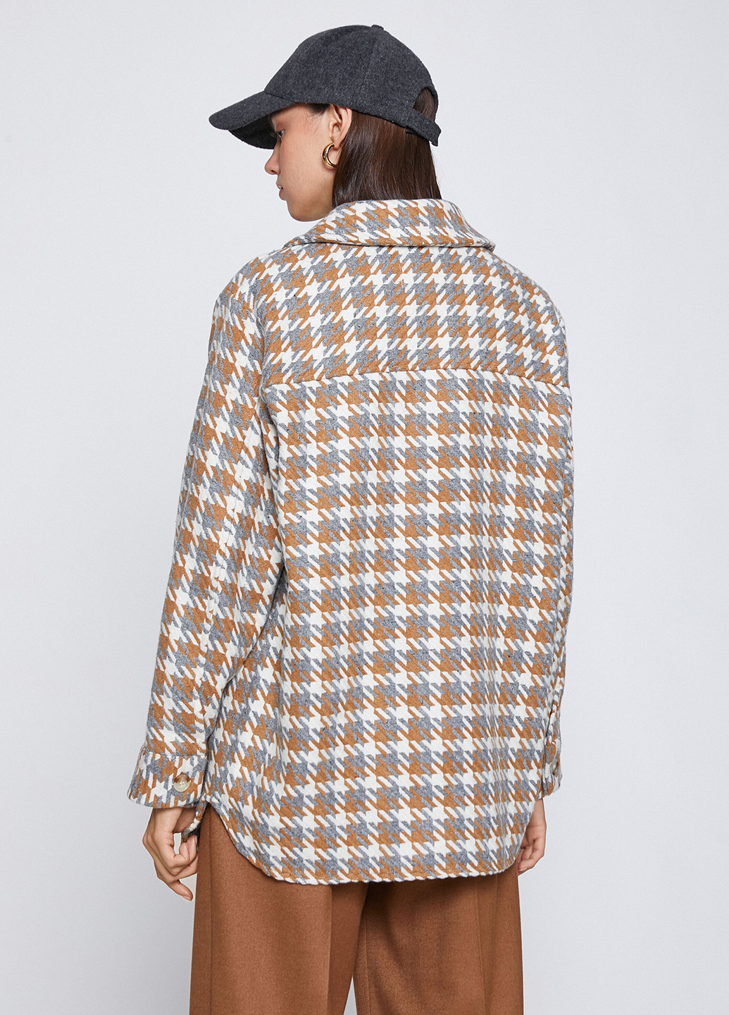 Куртка-рубашка KOTON гусиная лапка комбинированная кэжуал