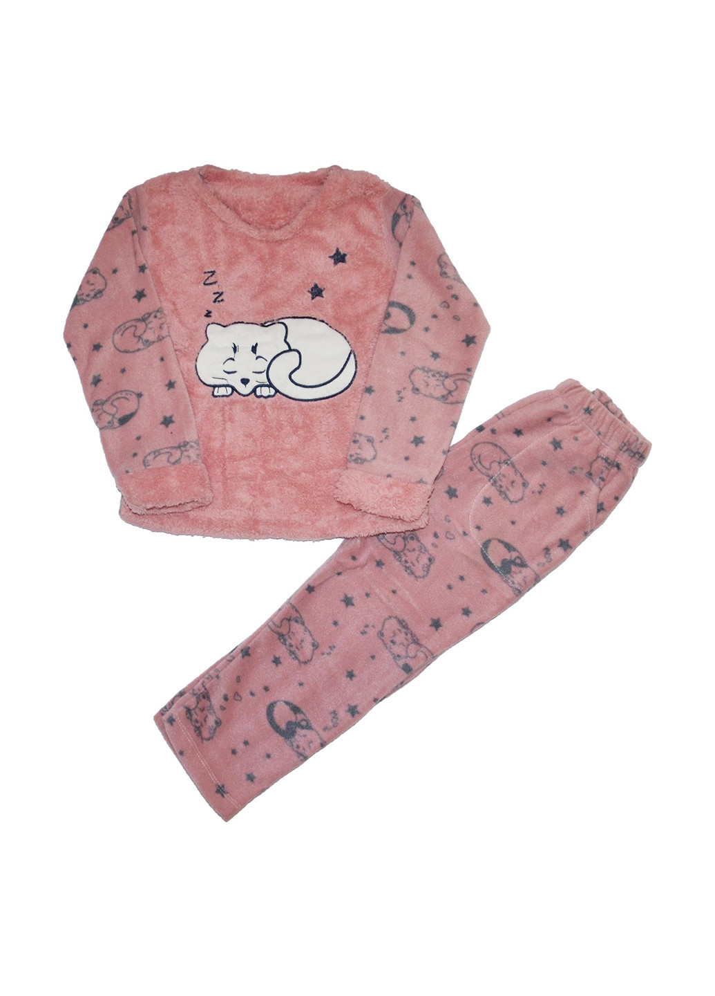 Розовая всесезон пижама (свитшот, брюки) свитшот + брюки Hexing