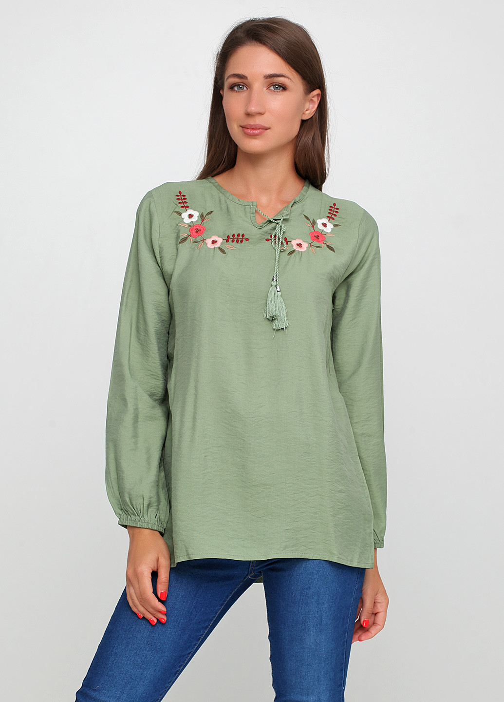 Зеленая демисезонная блуза Coco