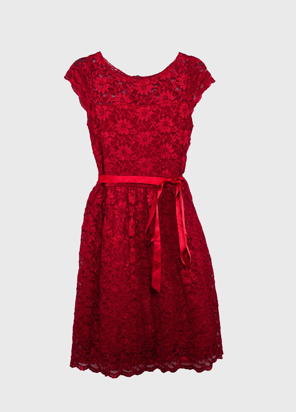 Червона кежуал сукня Swing однотонна