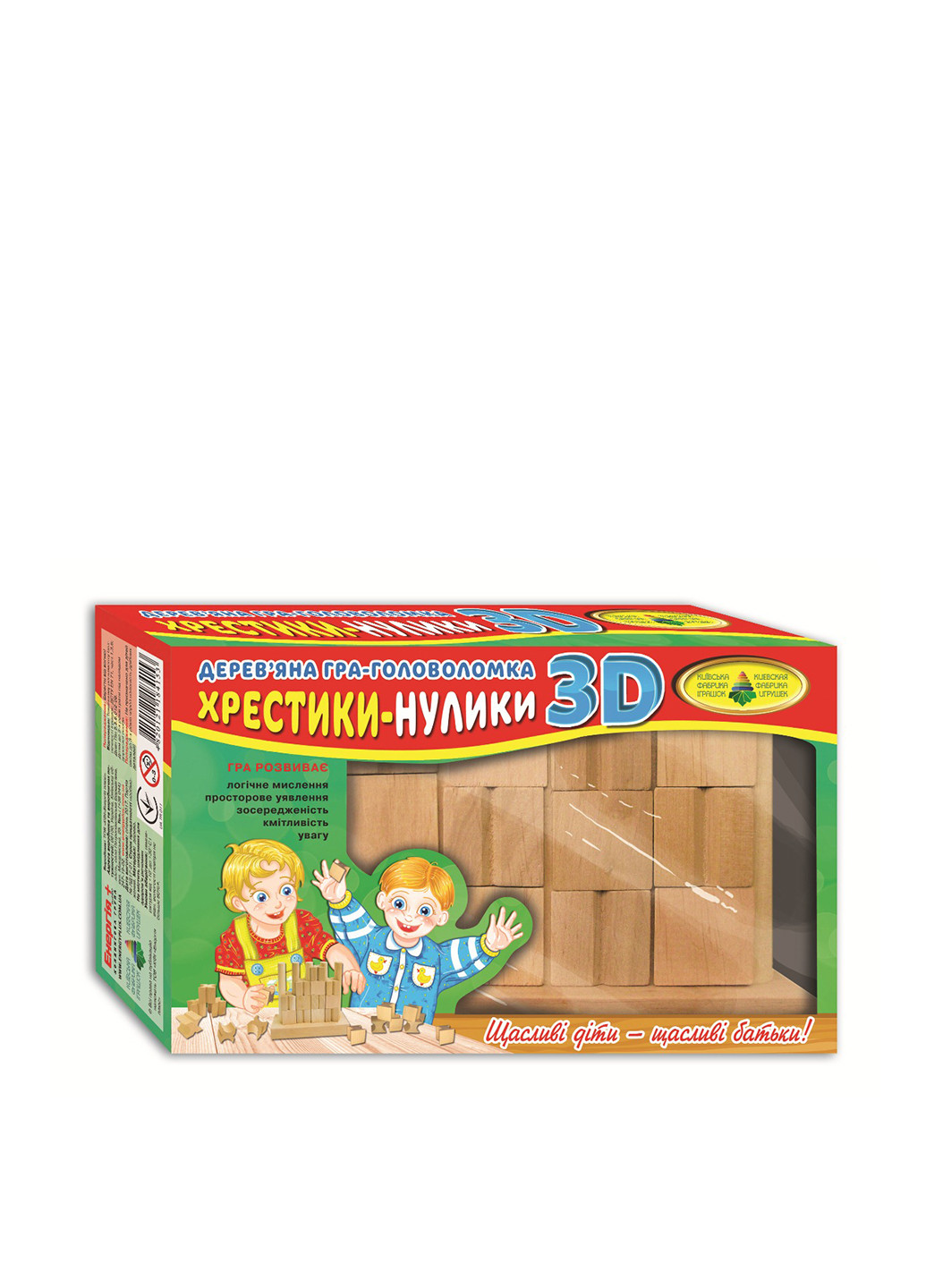 Игра 3D Крестики-Нолики, 14х23 см Киевская фабрика игрушек (151191758)