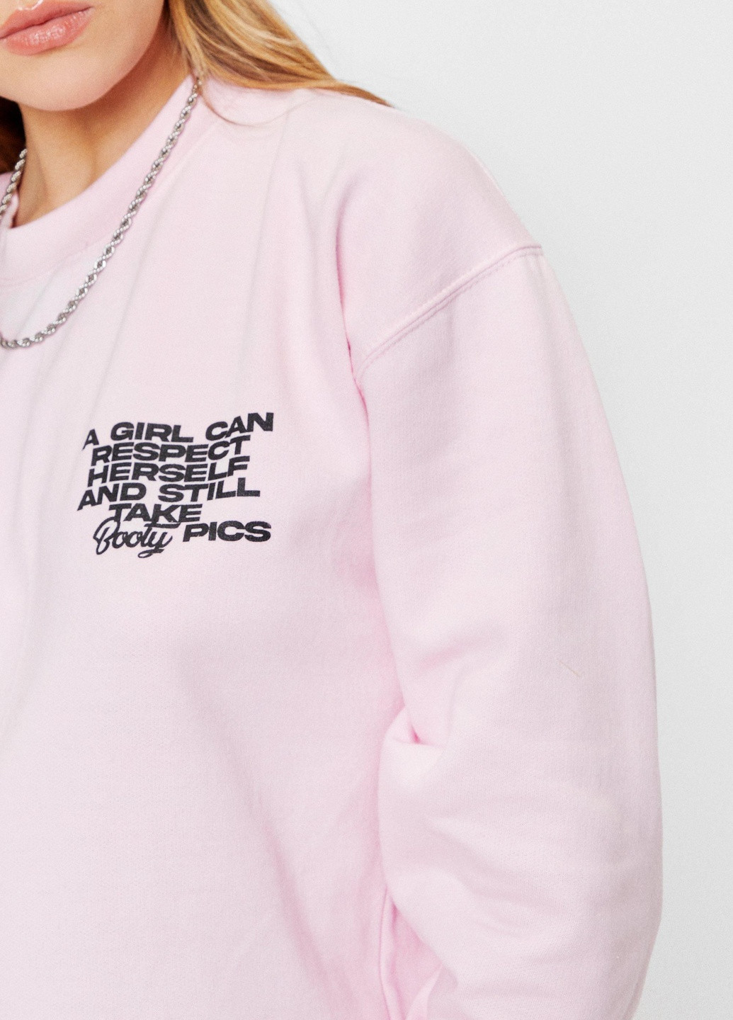 Рожевий світшот Nasty Gal напис (252154229)