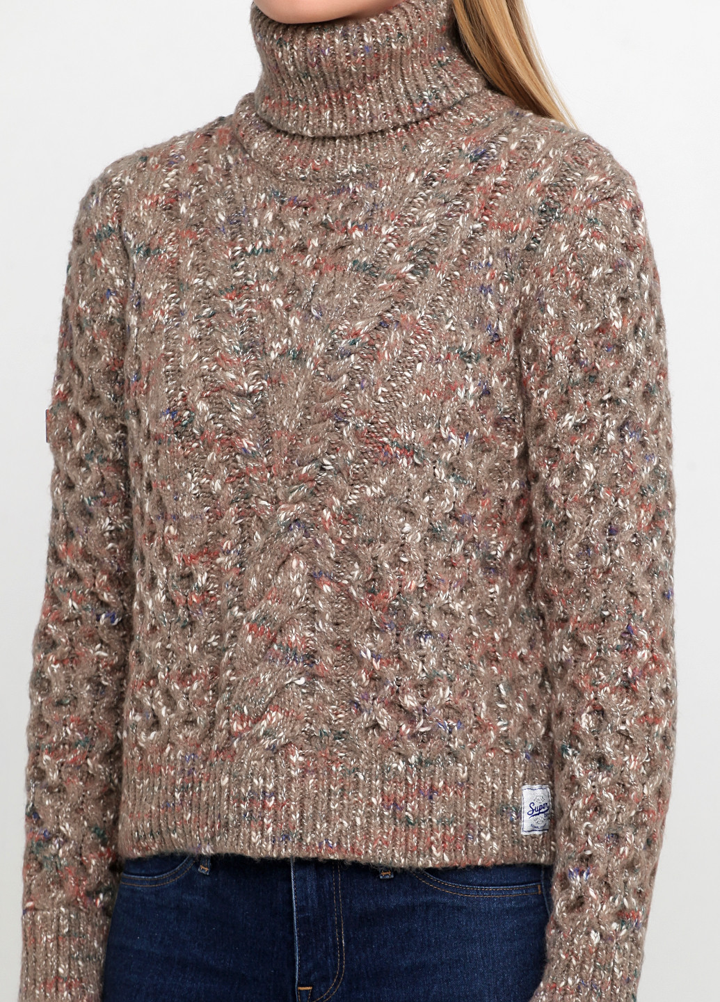 Светло-коричневый зимний свитер Superdry
