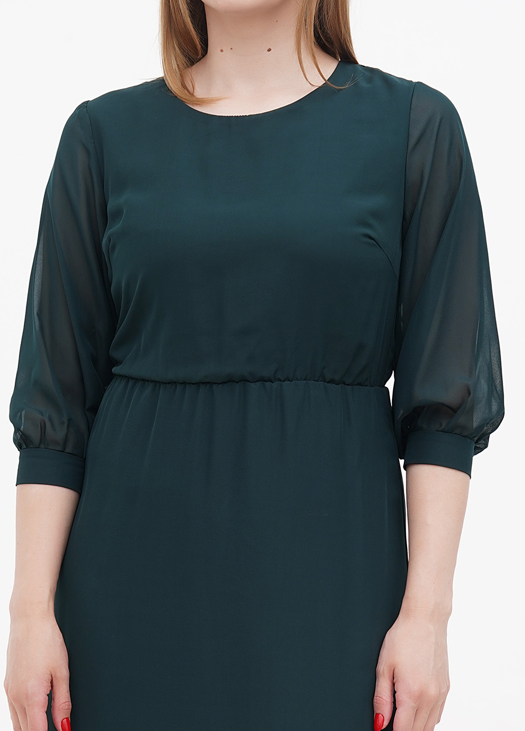 Темно-зеленое кэжуал платье Laura Bettini однотонное