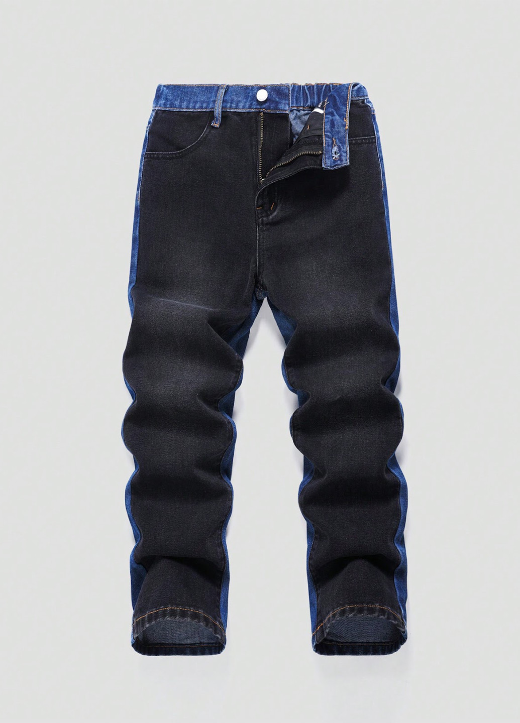 Комбинированные демисезонные джинсы SHEIN