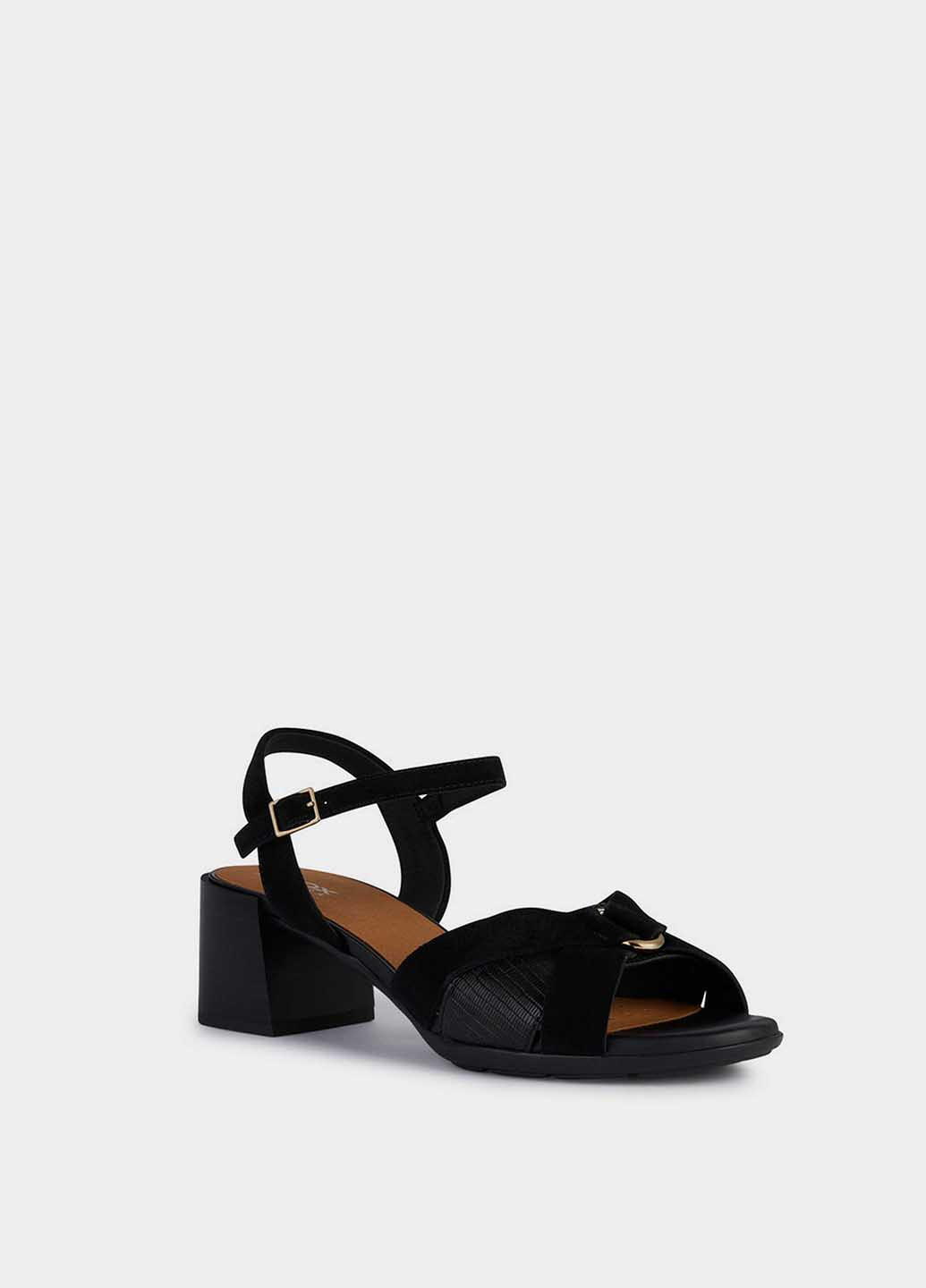 Черные босоножки Geox с ремешком