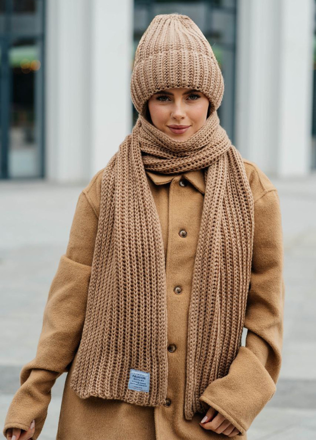 Комплект (шапка, шарф) No Brand (365960017)