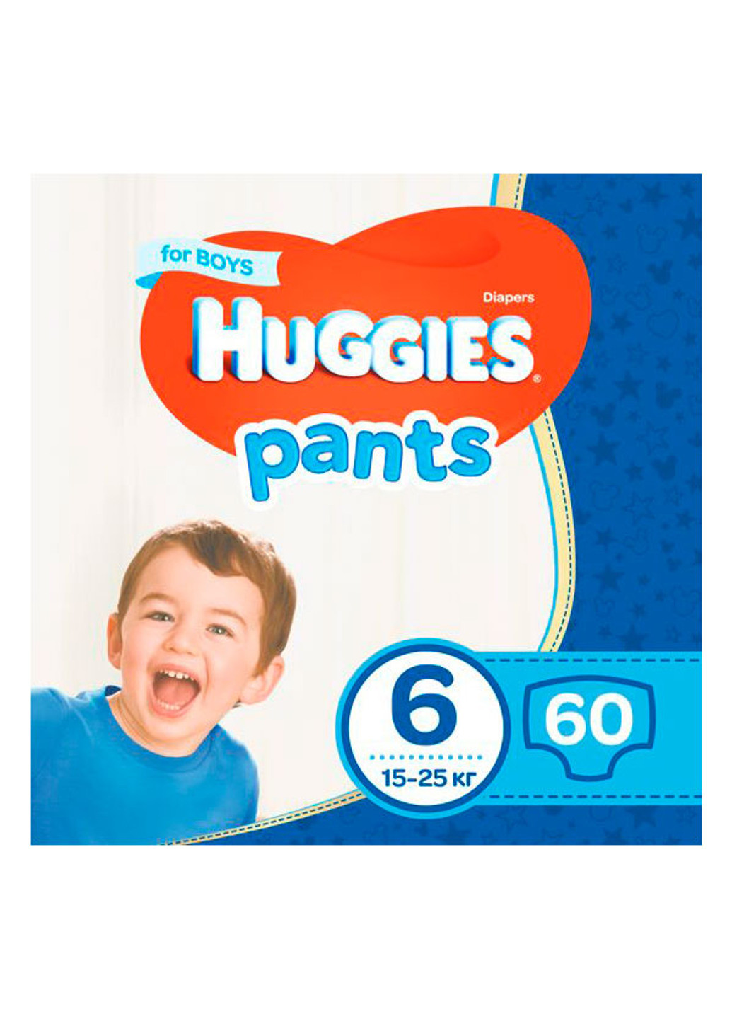 Подгузники-трусики Pants 6 Boys (15-25 кг) 60 шт. Huggies (221768308)