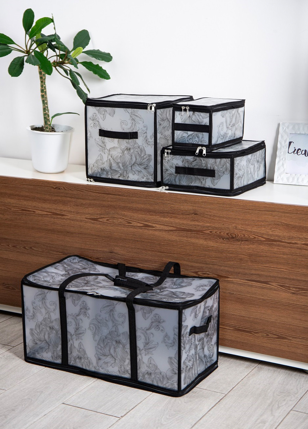 Кошик з кришкою та блискавкою, 60x30x30 см IDEA HOME (330253967)